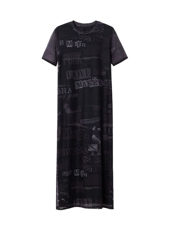 Desigual Desigual Рокля 'Candem'  сиво / черно