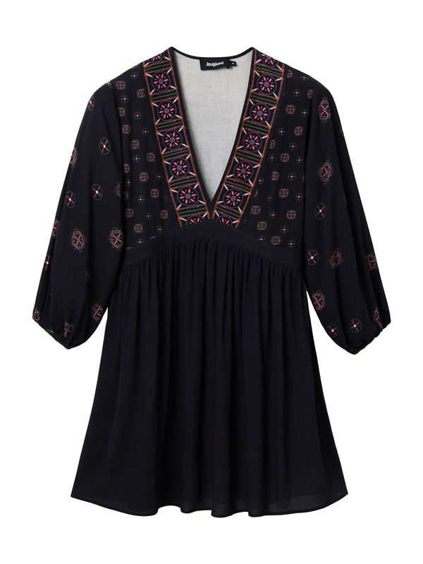 Desigual Desigual Рокля 'CRETA'  индиго / светлозелено / бледорозово / черно