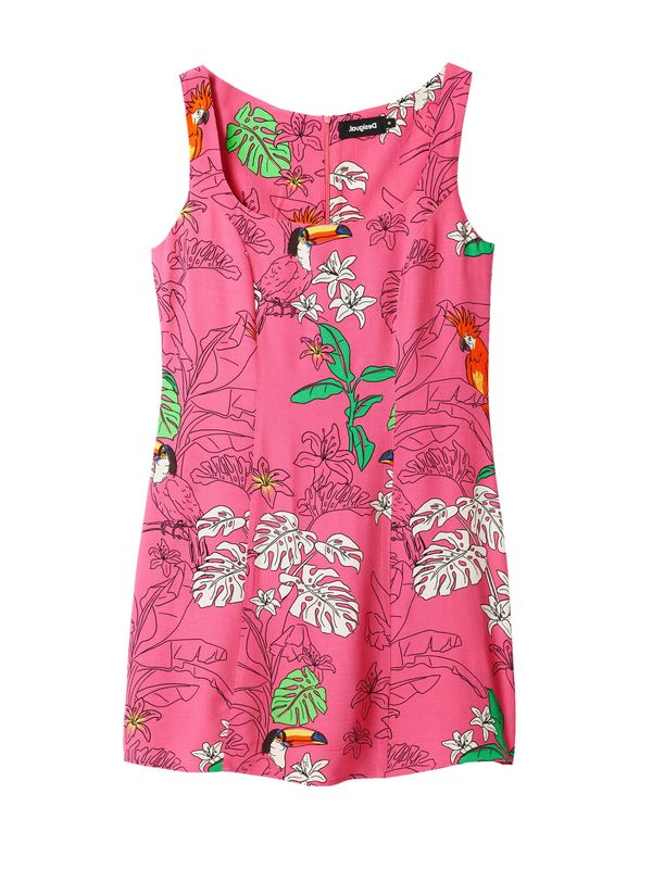 Desigual Desigual Рокля 'Joana'  тревнозелено / бледорозово / бяло