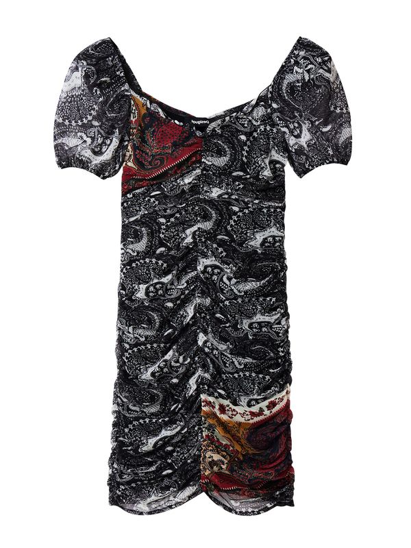 Desigual Desigual Рокля  карминено червено / черно / бяло