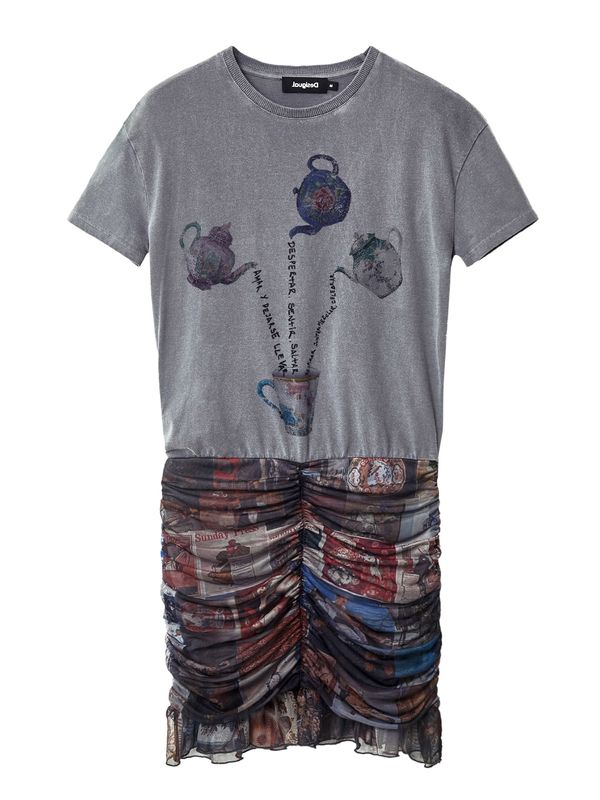 Desigual Desigual Рокля 'Post'  синьо / кафяво / сиво / черно