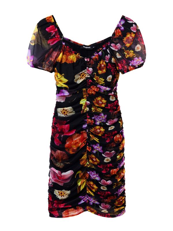 Desigual Desigual Рокля 'Sala'  горчица / лилав / червено / черно