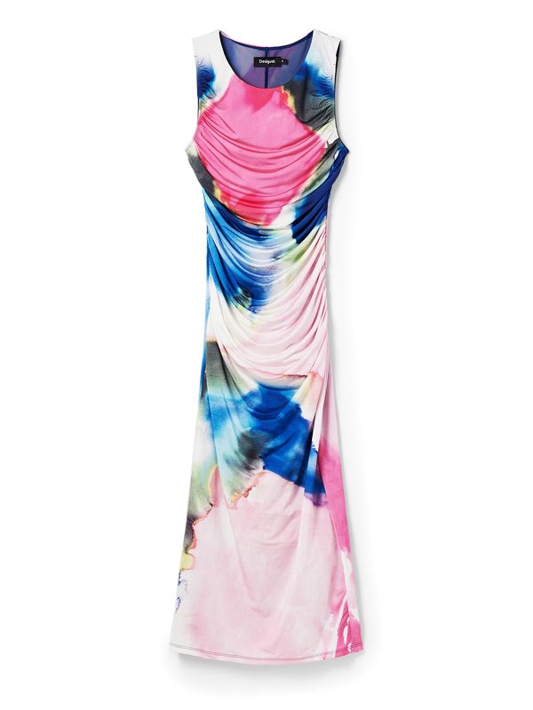 Desigual Desigual Рокля  синьо / пастелно жълто / розово / бледорозово