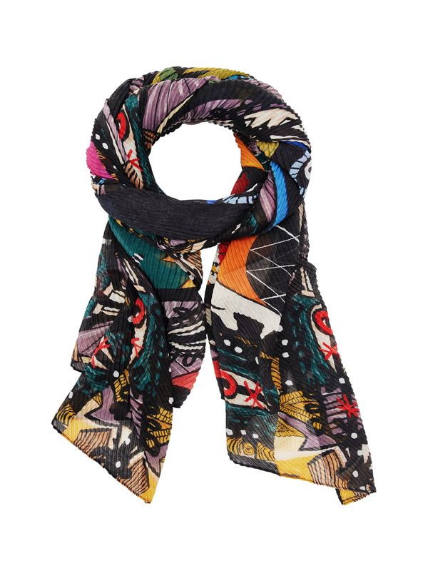 Desigual Desigual Шал 'M. Christian Lacroix'  жълто / смарагдово зелено / оранжево / черно