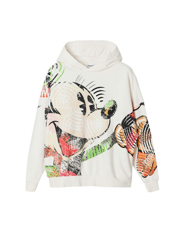 Desigual Desigual Суичър 'Mickey Mouse'  бежово / светлозелено / черно / яйчена черупка