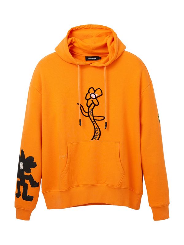 Desigual Desigual Суичър 'Rodrigo'  оранжево / бледорозово / черно