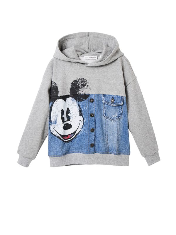 Desigual Desigual Суичър  син деним / сив меланж / черно / бяло