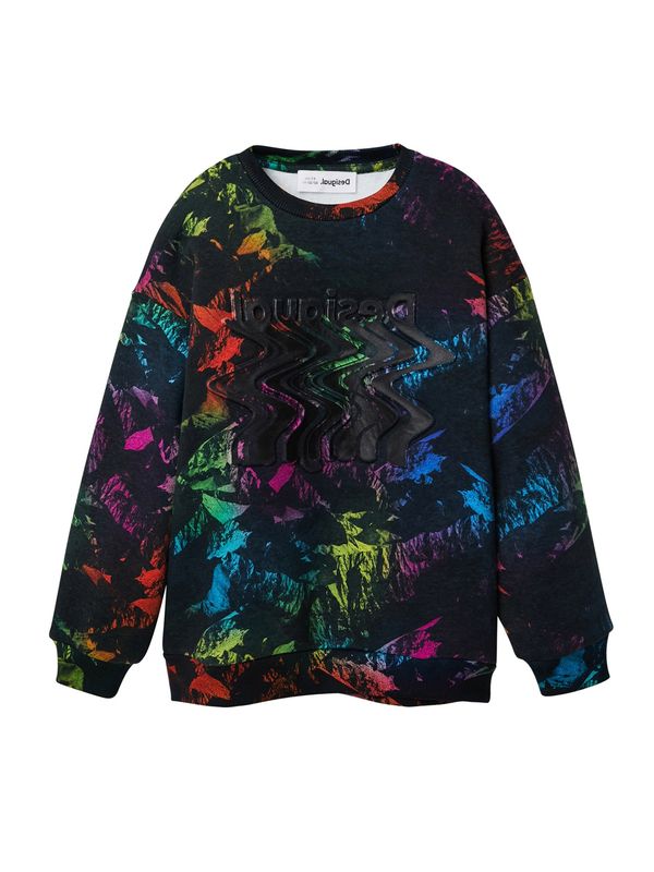 Desigual Desigual Суичър 'Vesubio'  синьо / зелено / оранжево / черно
