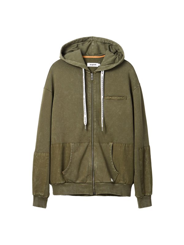 Desigual Desigual Суичъри с качулка 'Niton'  зелено / бяло