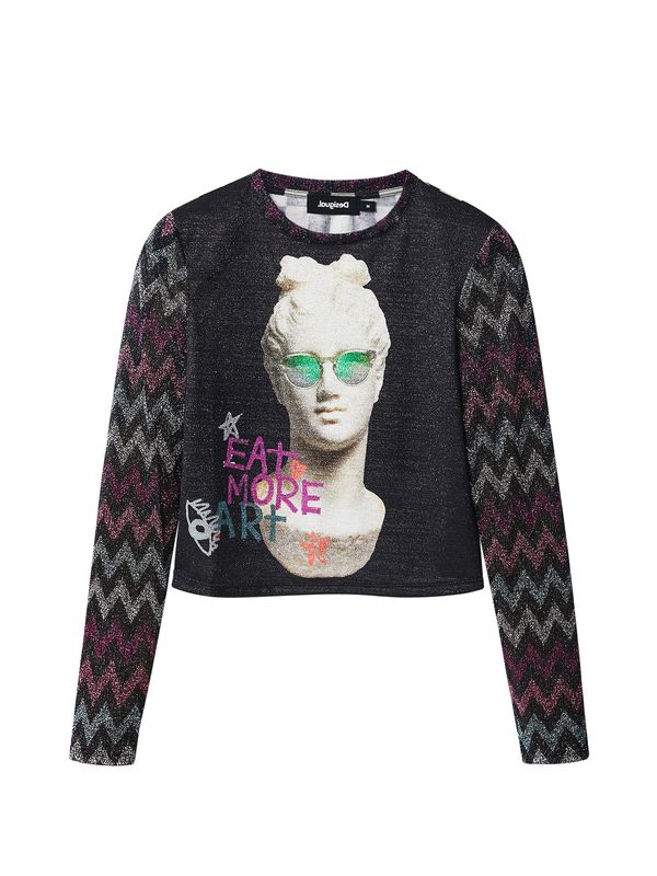 Desigual Desigual Тениска 'Alabama'  зелено / боровинка / черно / бяло