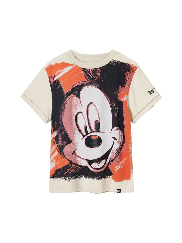 Desigual Desigual Тениска  бежово / червено / черно