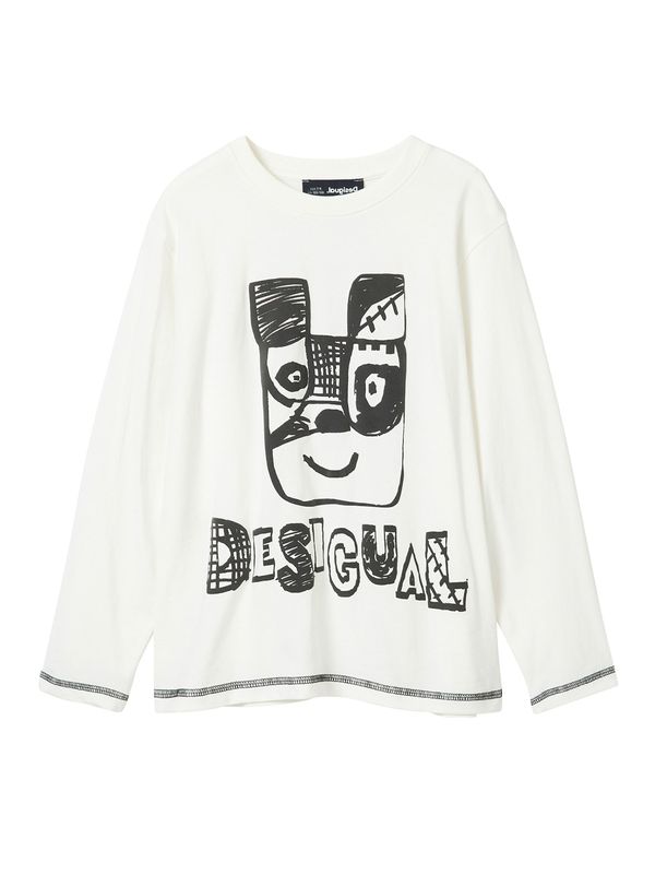 Desigual Desigual Тениска  черно / бяло
