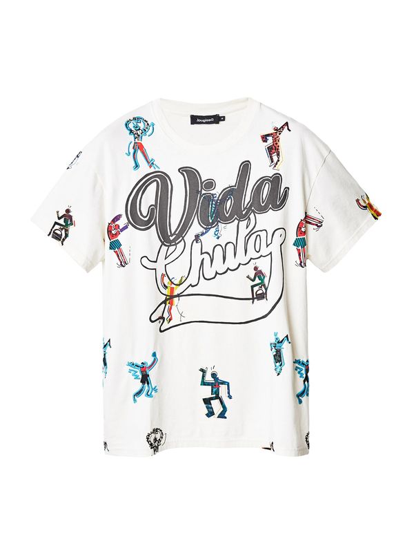 Desigual Desigual Тениска 'Crestencio'  екрю / аквамарин / базалтово синьо / червено