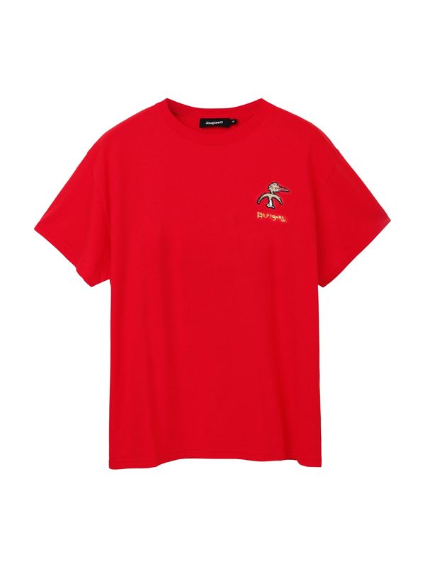 Desigual Desigual Тениска 'Emanuelle'  жълто / червено / черно / бяло