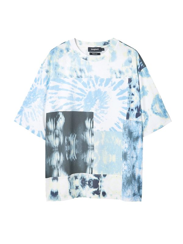 Desigual Desigual Тениска 'Jesus'  екрю / нощно синьо / светлосиньо / бяло