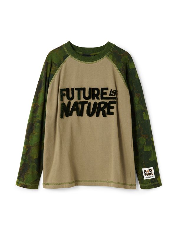 Desigual Desigual Тениска  каки / тъмнозелено / черно