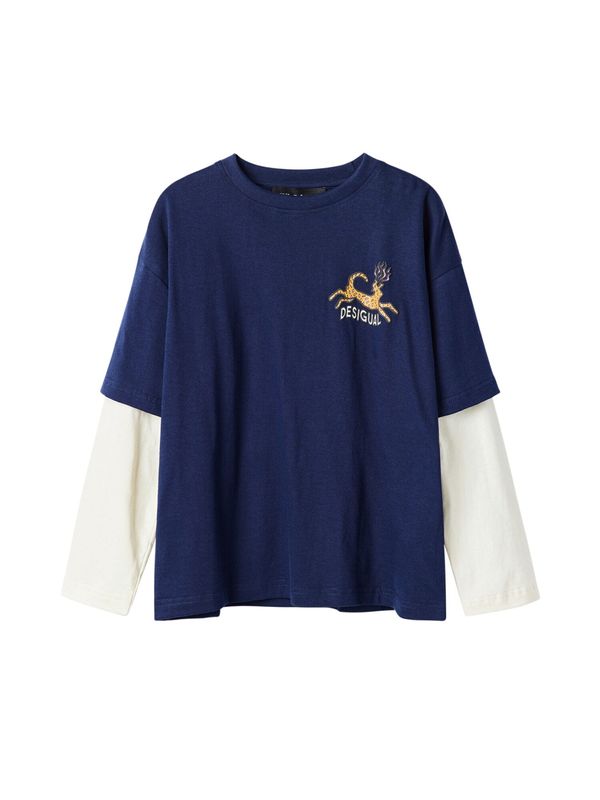 Desigual Desigual Тениска  морскосиньо / жълто / червено / черно