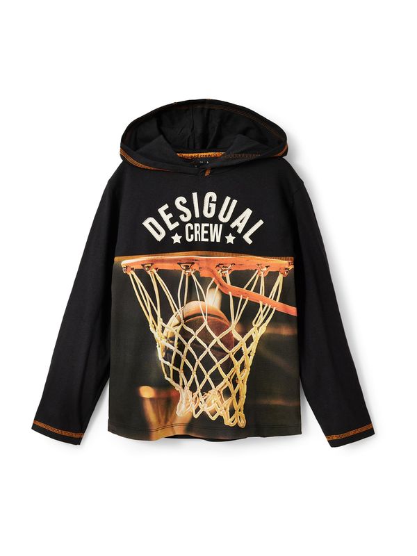 Desigual Desigual Тениска  оранжево / черно / бяло