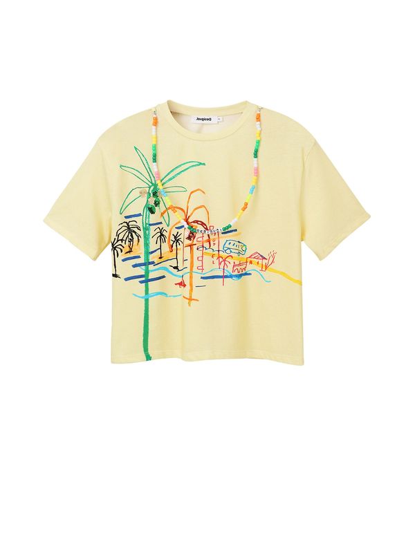 Desigual Desigual Тениска 'Palmer'  синьо / светложълто / тревнозелено / оранжево