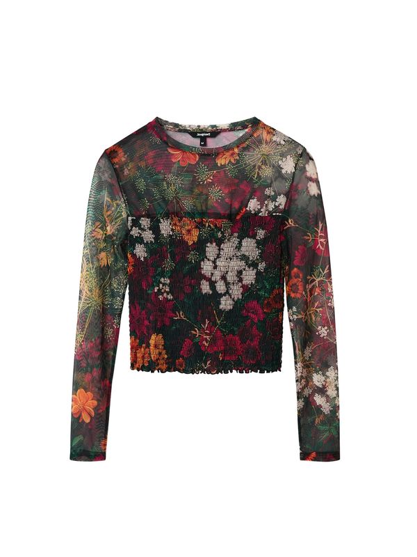 Desigual Desigual Тениска 'Uxia'  кремаво / оранжево / бордо / черно