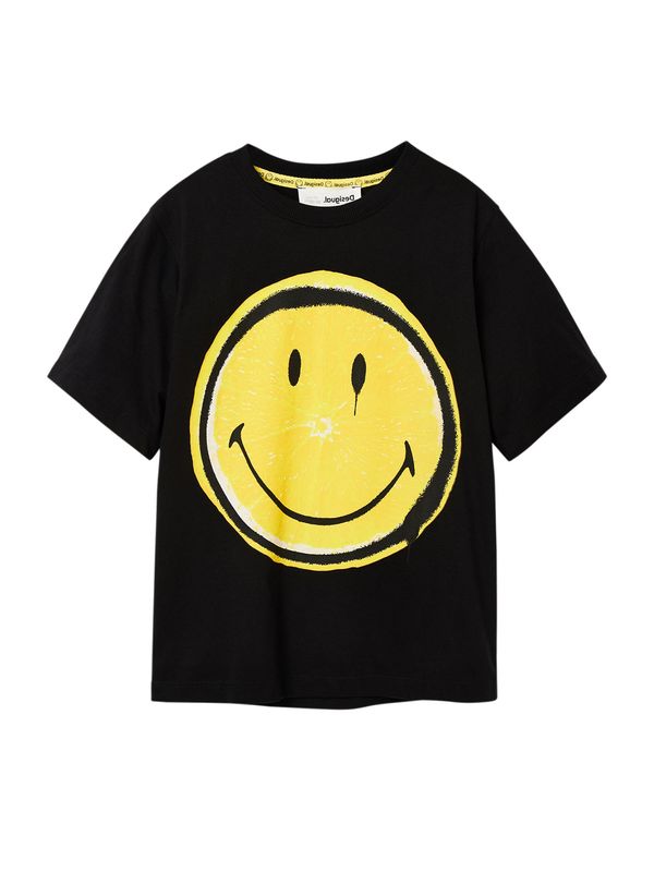 Desigual Desigual Тениска  жълто / черно / бяло