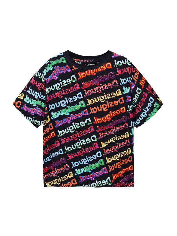 Desigual Desigual Тениска  жълто / зелено / оранжево / черно