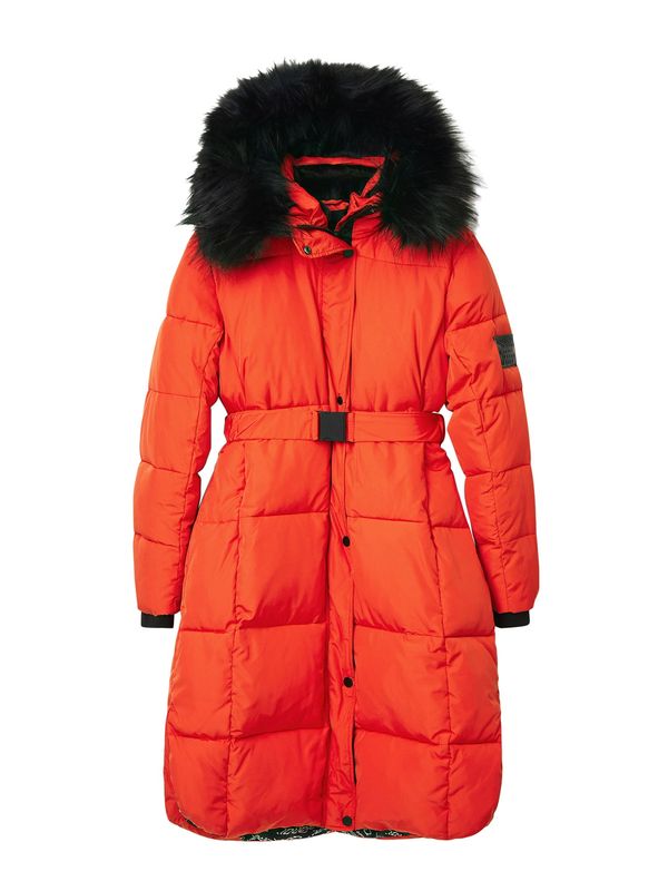 Desigual Desigual Зимно палто 'Noruega'  тъмно коралово / черно