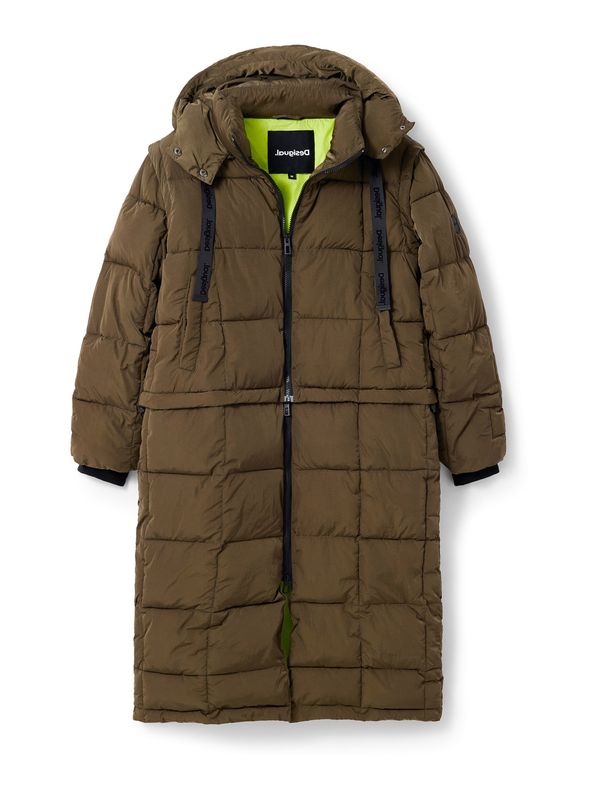 Desigual Desigual Зимно палто 'TETRIS'  маслина / черно