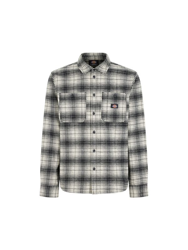 DICKIES DICKIES Риза 'EVANSVILLE'  сиво / бяло