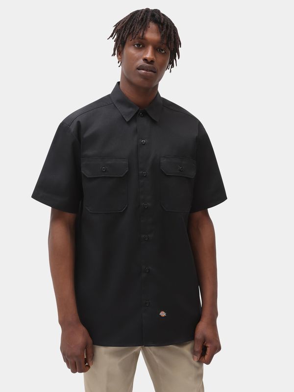 DICKIES DICKIES Риза 'Work Shirt'  антрацитно черно / черно