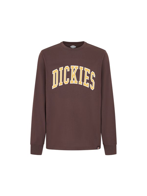 DICKIES DICKIES Суичър 'AITKIN'  тъмнокафяво / светложълто / бяло