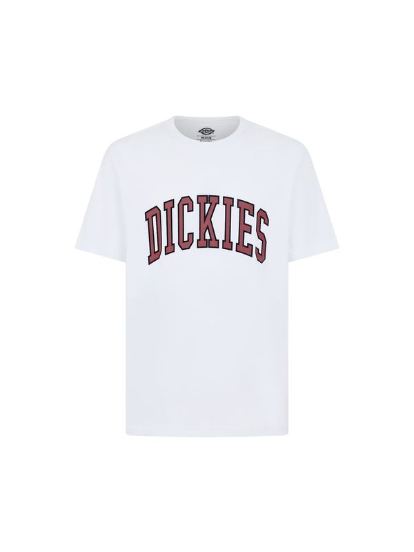 DICKIES DICKIES Тениска 'AITKIN'  тъмнокафяво / бяло