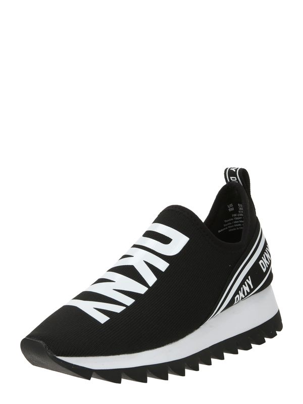 DKNY DKNY Спортни обувки Slip On 'ABBI'  черно / бяло