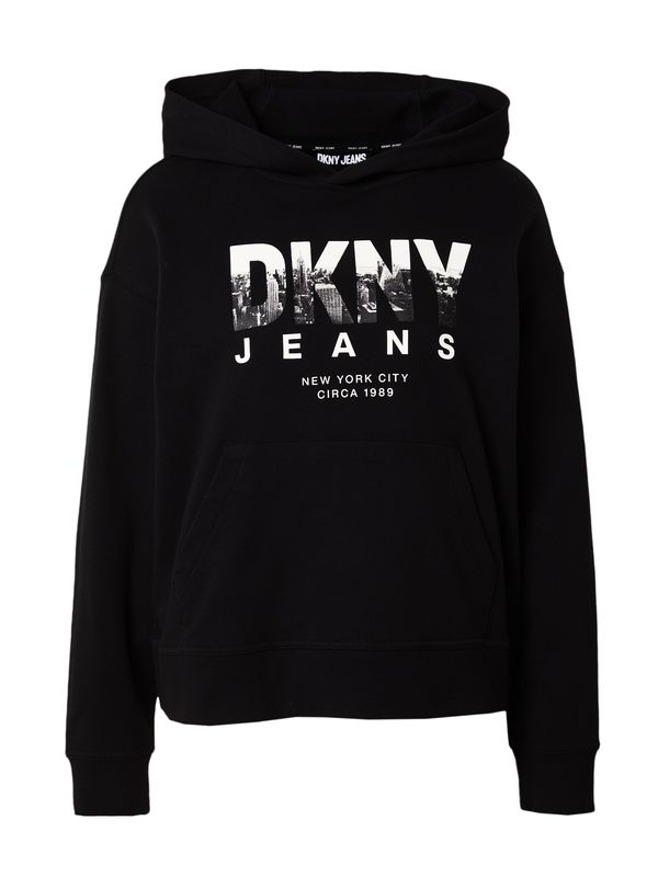 DKNY DKNY Суичър  сиво / черно / бяло