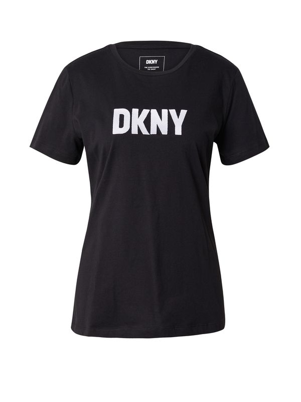 DKNY DKNY Тениска 'FOUNDATION'  черно / естествено бяло
