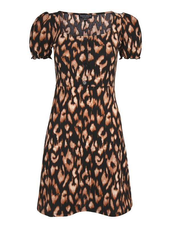 Dorothy Perkins Dorothy Perkins Рокля тип риза  пуебло оранжево-кафяво / светлокафяво / черно