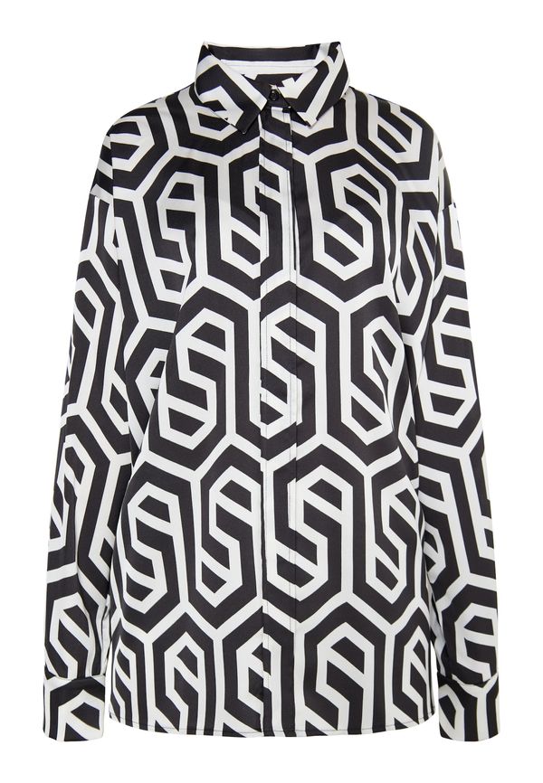 DreiMaster Klassik DreiMaster Klassik Блуза  черно / бял памук