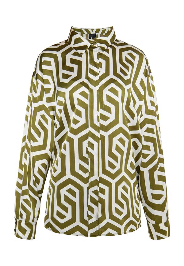 DreiMaster Klassik DreiMaster Klassik Блуза  маслина / бяло