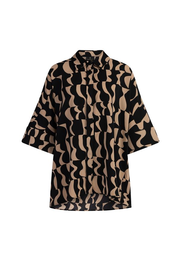 DreiMaster Klassik DreiMaster Klassik Блуза  светлокафяво / черно