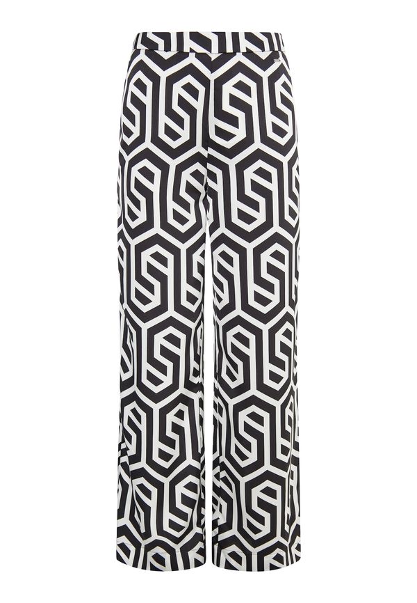 DreiMaster Klassik DreiMaster Klassik Панталон 'Klassik'  черно / бял памук