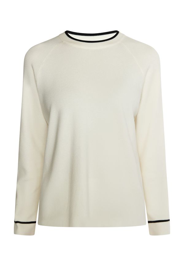 DreiMaster Klassik DreiMaster Klassik Пуловер 'Baradello'  черно / бял памук