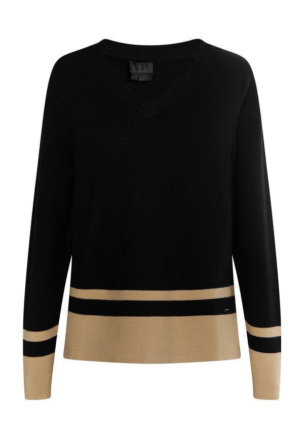 DreiMaster Klassik DreiMaster Klassik Пуловер 'Baradello'  капучино / черно