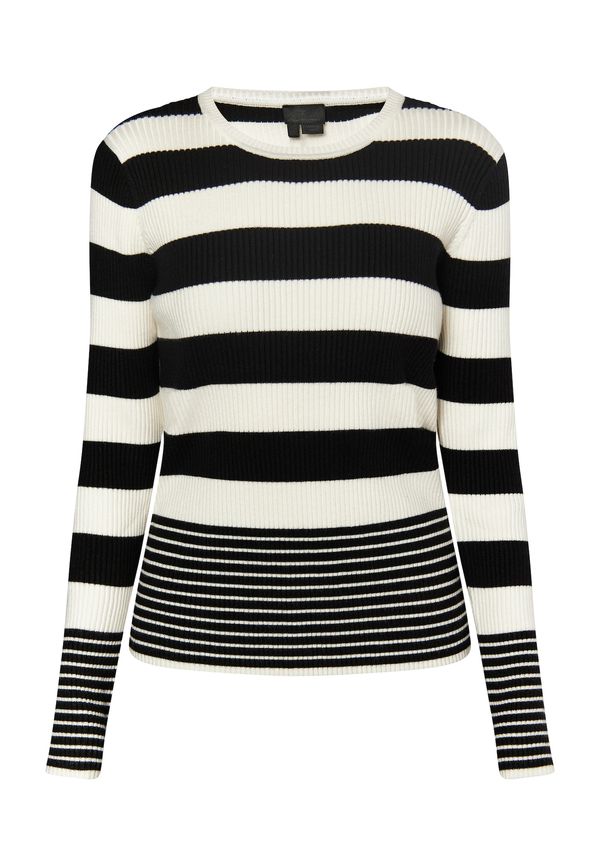 DreiMaster Klassik DreiMaster Klassik Пуловер  черно / бял памук