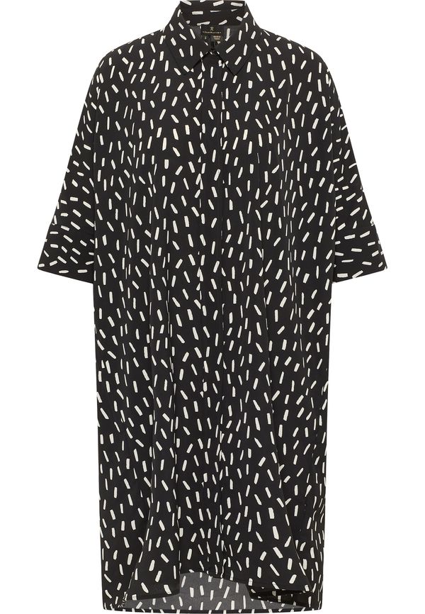 DreiMaster Klassik DreiMaster Klassik Рокля тип риза  черно / бяло