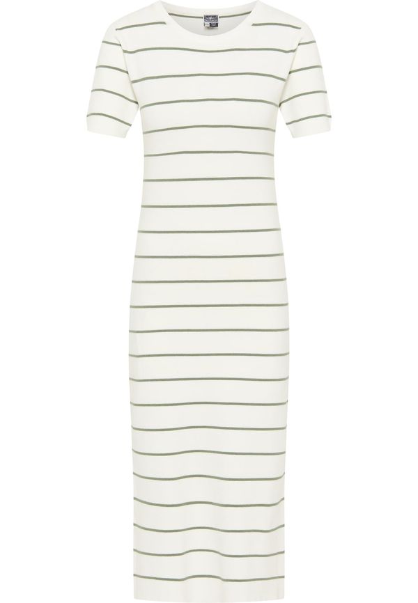 DreiMaster Maritim DreiMaster Maritim Плетена рокля 'Takelage'  зелено / бяло