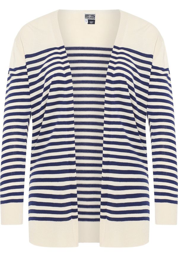 DreiMaster Maritim DreiMaster Maritim Плетена жилетка  морскосиньо / бял памук