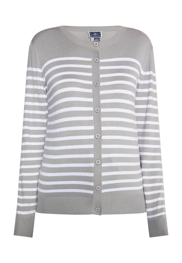 DreiMaster Maritim DreiMaster Maritim Плетена жилетка  сиво / бяло