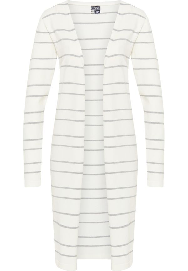 DreiMaster Maritim DreiMaster Maritim Плетена жилетка  сиво / бяло