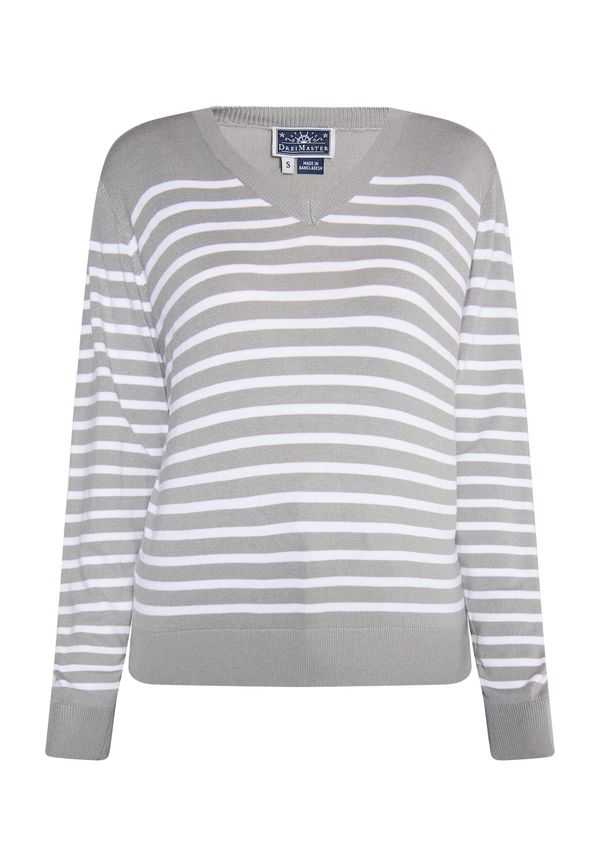 DreiMaster Maritim DreiMaster Maritim Пуловер  сиво / бяло