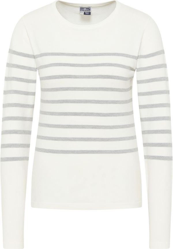 DreiMaster Maritim DreiMaster Maritim Пуловер  сиво / бяло